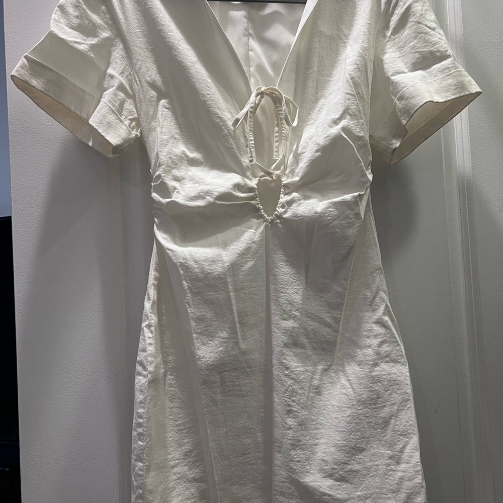 White fitted mini dress
